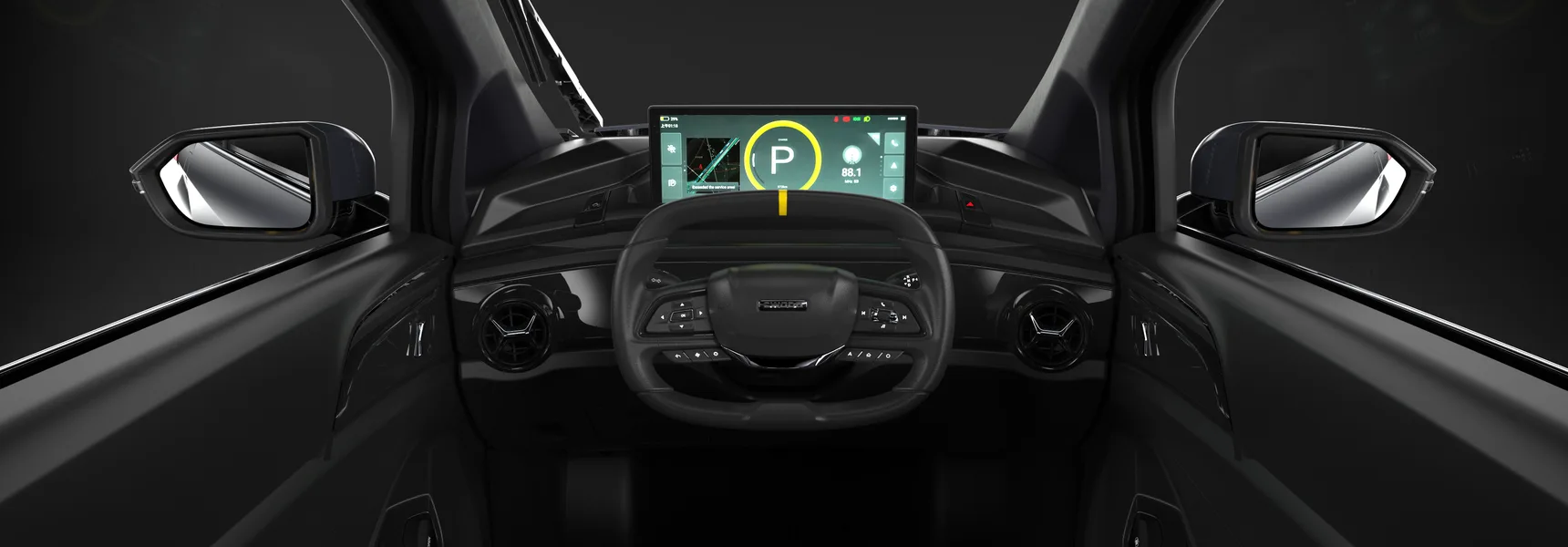 SWAPA pilot-style cockpit and panoramic dashboard